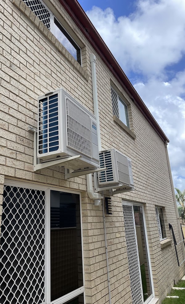 Outdoor split system air conditioning units installed by Rubeck Electrical & Air